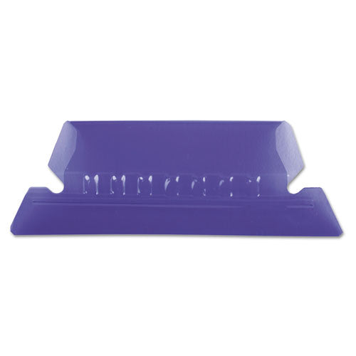 Image of Pendaflex® 42 VIO Transparent Colored Tabs For Hanging File Folders, 1/5-Cut, Violet, 2" Wide, 25/Pack