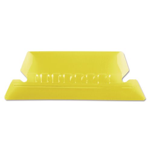 Image of Pendaflex® 42 YEL Transparent Colored Tabs For Hanging File Folders, 1/5-Cut, Yellow, 2" Wide, 25/Pack