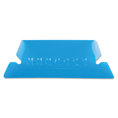 Image of Pendaflex® 42 BLU Transparent Colored Tabs For Hanging File Folders, 1/5-Cut, Blue, 2" Wide, 25/Pack