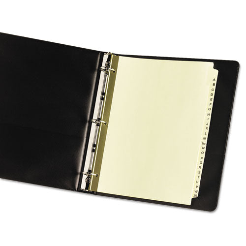 Image of Avery® 11306 Preprinted Laminated Tab Dividers with Gold Reinforced Binding Edge, 25-Tab, A to Z, 11 x 8.5, Buff, 1 Set