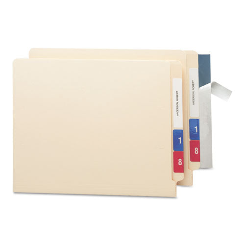 Image of Smead 67608 Seal and View File Folder Label Protector, Clear Laminate, 8 x 1.69, 100/Pack