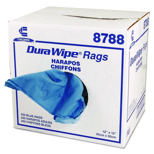 Image of Chix® 8788 DuraWipe General Purpose Towels, 1-Ply, 12 x 12, Unscented, Blue, 250/Carton