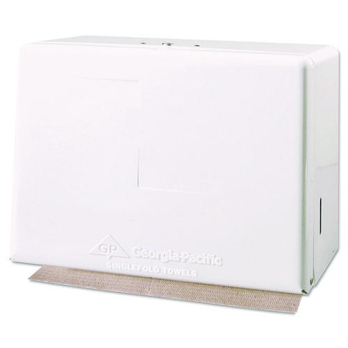 Image of Georgia Pacific® Professional 56701 Space Saver Singlefold Towel Dispenser, Steel, 11.63 X 6.63 X 8.13, White