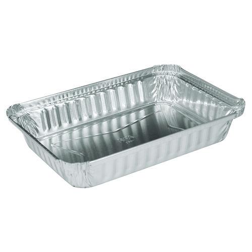 Image of HFA® 2061-30-500 Aluminum Oblong Pan, Shallow, 1.5 lb, 6 x 8.59 x 1.25, Silver, 500/Carton