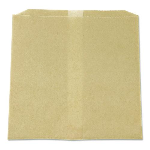 Image of HOSPECO® 6802W Waxed Napkin Liners for Most Swing-Top Type Receptacles , 8.5" x 7" x 8", Brown, 500/Carton