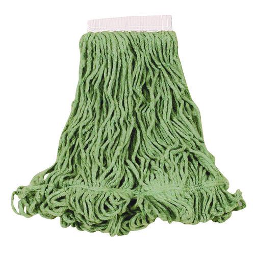 Image of Rubbermaid® Commercial FGD25306GR00 Super Stitch Blend Mop Heads, Cotton/Synthetic, Large, Green