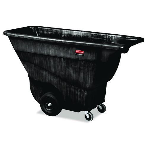Image of Rubbermaid® Commercial FG9T1400BLA 0.5 cu yd Structural Foam Tilt Truck, Standard Duty, 850 lb Capacity, Black