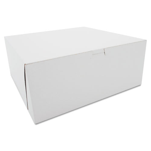 Image of SCT® SCH 0987 White One-Piece Non-Window Bakery Boxes, 12 x 12 x 5, White, Paper, 100/Carton