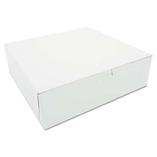 Image of SCT® SCH 0971 White One-Piece Non-Window Bakery Boxes, 10 x 10 x 3, White, Paper, 200/Carton