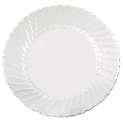 Image of WNA WNA CW6180 Classicware Plates, Plastic, 6" Dia, Clear, 18/bag, 10 Bags/carton