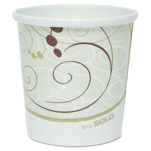 Image of SOLO® H4165-J8000 Flexstyle Double Poly Paper Containers, 16 oz, Symphony Design, Paper, 25/Pack, 20 Packs/Carton