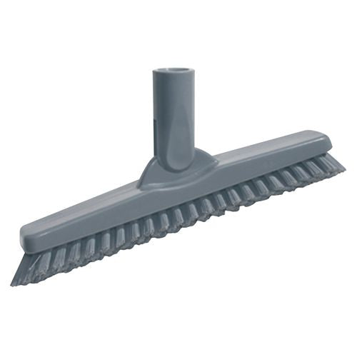 Image of Unger® CB20G SmartColor Swivel Corner Brush, Black Polypropylene Bristles, 8.83" Brush, Gray Plastic Handle