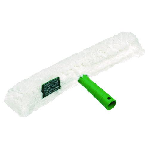 Image of Unger® WC450 Original Strip Washer With Green Nylon Handle, White Cloth Sleeve, 18" Wide Blade
