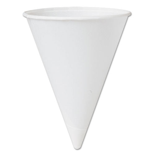 Image of SOLO® 42BR-2050 Bare Eco-Forward Treated Paper Cone Cups, ProPlanet Seal, 4.25 oz, White, 200/Bag, 25 Bags/Carton