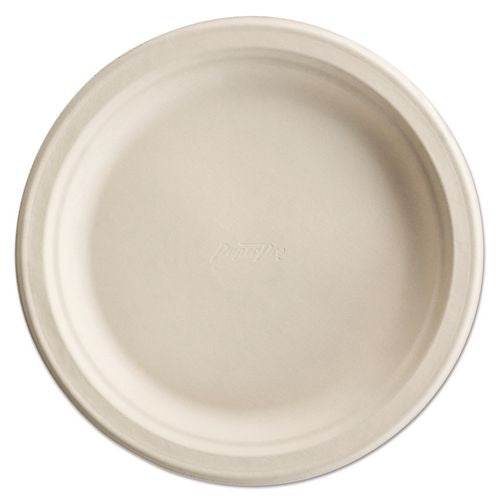 Image of Chinet® 25775 PaperPro Naturals Molded Fiber Dinnerware, Round Plates, 8.75" dia, White, 125/Pack, 4 Packs/Carton