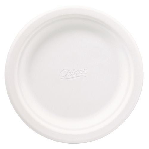 Image of ChinetÂ® Classic Paper Plates, 6.75" Dia, White, 125/pack, 8 Packs/carton