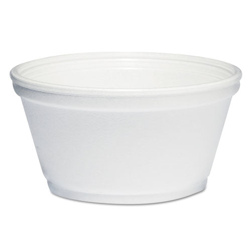 Image of Dart® 8SJ20 Foam Container, Extra Squat, 8 oz, White, 1,000/Carton