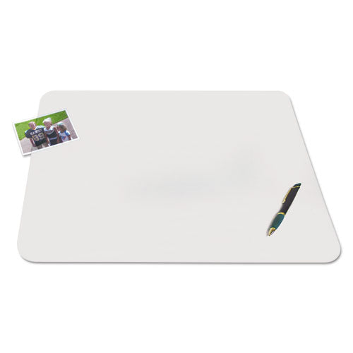 Image of Artistic® 60740MS KrystalView Desk Pad with Antimicrobial Protection. Matte Finish, 17" x 12", Clear