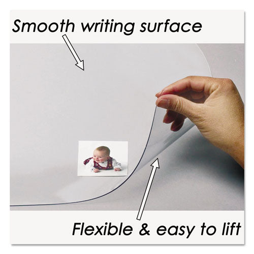 Image of ArtisticÂ® KrystalView Desk Pad with Antimicrobial Protection, Glossy Finish, 24 x 19, Clear