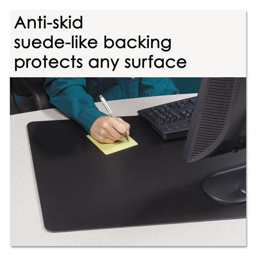 Image of Artistic® LT61-2MS Rhinolin II Desk Pad with Antimicrobial Protection, 36" x 20", Black