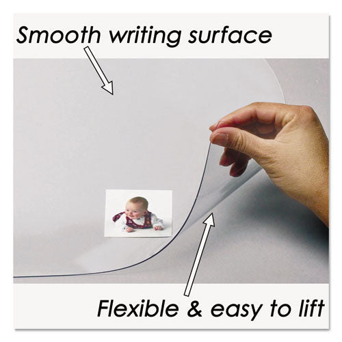 Image of Artistic® 60-7-0MS KrystalView Desk Pad with Antimicrobial Protection, Glossy Finish, 22" x 17", Clear