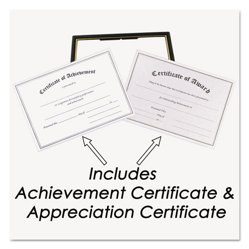 Image of NuDell NUD19210 Economy Framed Achievement/appreciation Awards, 11 X 8.5, Horiztontal Orientation, White With Black Border