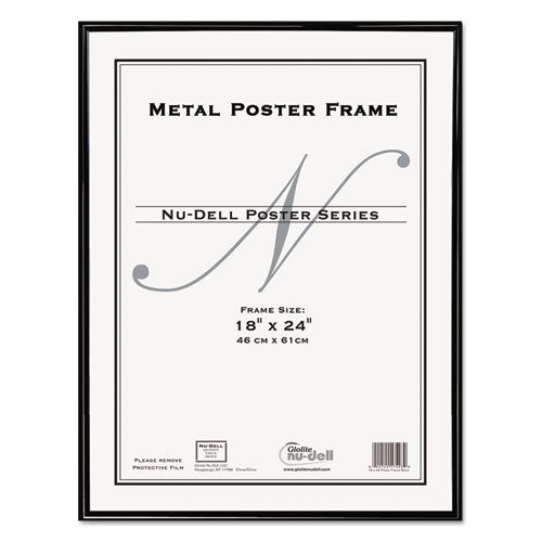 Image of NuDell 31222 Metal Poster Frame, Plastic Face, 18 X 24, Black