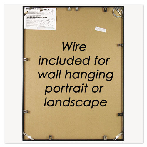 Image of NuDell 31222 Metal Poster Frame, Plastic Face, 18 X 24, Black
