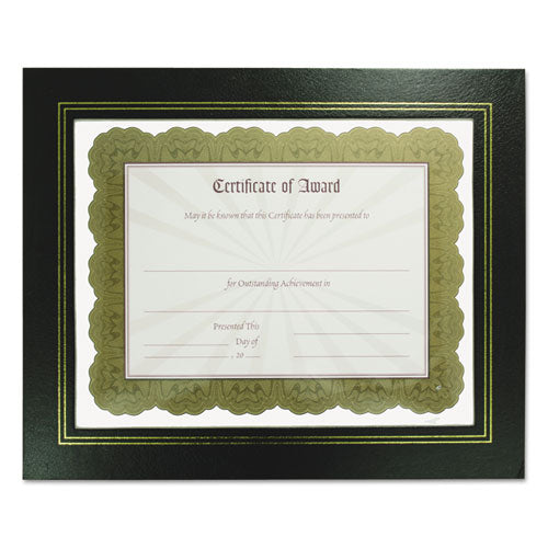 Image of NuDell 21202 Leatherette Document Frame, 8.5 x 11, Black, Pack of Two