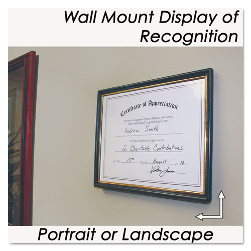 Image of NuDell NUD19210 Economy Framed Achievement/appreciation Awards, 11 X 8.5, Horiztontal Orientation, White With Black Border