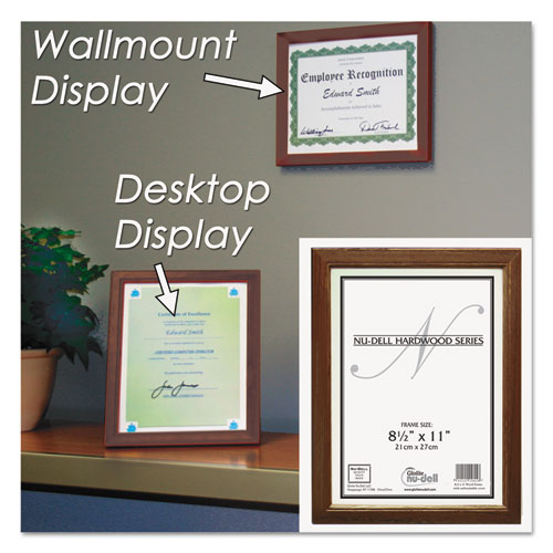Image of NuDell 15815 Solid Oak Hardwood Frame, 8.5 x 11, Walnut Finish