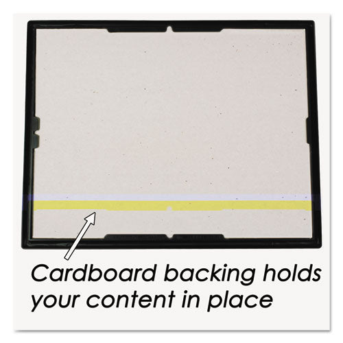 Image of NuDell 11880 Ez Mount Document Frame With Trim Accent And Plastic Face, Plastic, 8.5 X 11 Insert, Black/gold