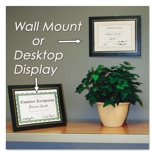 Image of NuDell 21202 Leatherette Document Frame, 8.5 x 11, Black, Pack of Two