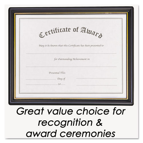 Image of NuDell NUD19210 Economy Framed Achievement/appreciation Awards, 11 X 8.5, Horiztontal Orientation, White With Black Border