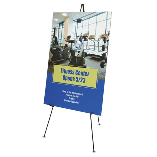 Image of Quartet® 29E Instant Easel, 62.38" Tall, Metal, Black, Supports Up to 5 lb