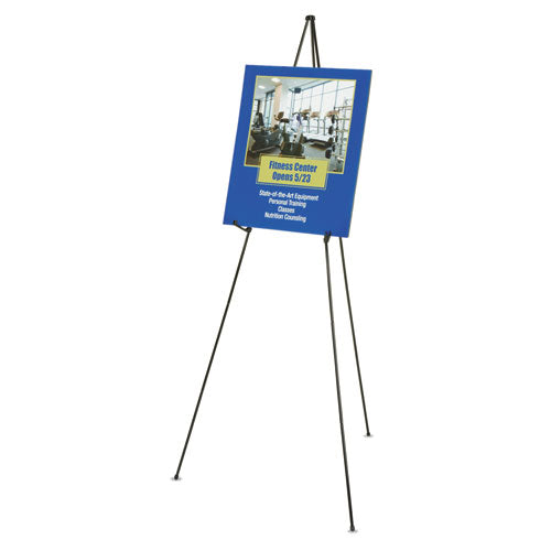 Image of Quartet® 29E Instant Easel, 62.38" Tall, Metal, Black, Supports Up to 5 lb