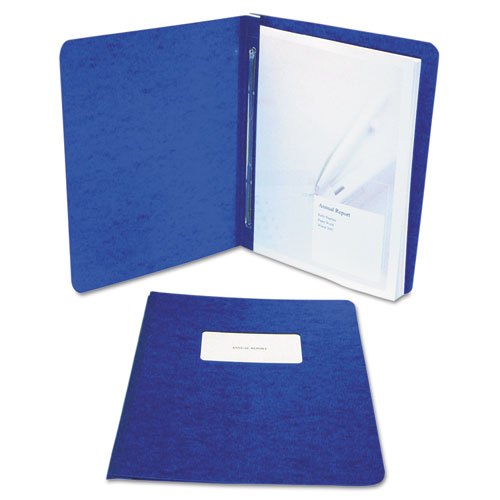 Image of ACCO A7025073A Presstex Report Cover With Tyvek Reinforced Hinge, Side Bound, Two-Piece Prong Fastener, 3" Capacity, 8.5 X 11, Dark Blue
