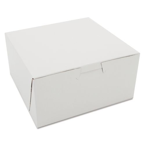 Image of SCT® 905 White One-Piece Non-Window Bakery Boxes, 6 x 6 x 3, White, Paper, 250/Carton