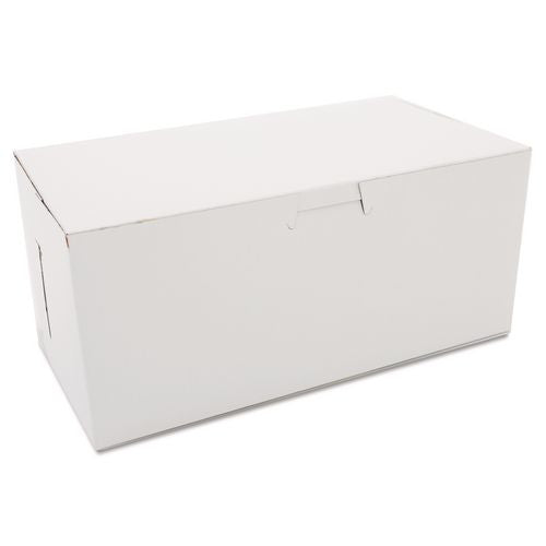 Image of SCT® SCH 0949 White One-Piece Non-Window Bakery Boxes, 4 x 9 x 5, White, Paper, 250/Carton