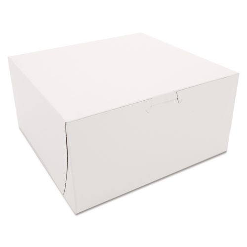 Image of SCT® SCH 0941 White One-Piece Non-Window Bakery Boxes, 8 x 8 x 4, White, Paper, 250/Carton