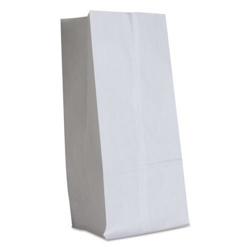 Image of Ross & Wallace Paper Products 120316500PK/BL Grocery Paper Bags, 16# Size, 40# Basis Weight, 7.75" x 4.75" x 16", White, 500/Bundle