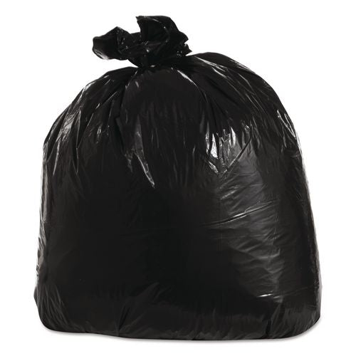 Image of Trinity Plastics 100428 Low-Density Can Liners, 33 gal, 1.25 mil, 33" x 39", Black, Flat Pack, 100/Carton