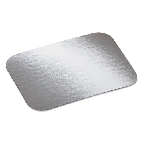 Image of HFA® 2060L Laminated Board Lid, 7 x 5, Silver/White, Aluminum, 500/Carton