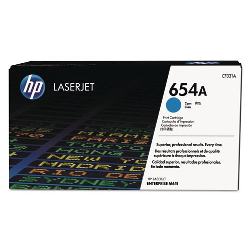 Image of HP CF331A HP 654a, (cf331a) Cyan Original Laserjet Toner Cartridge