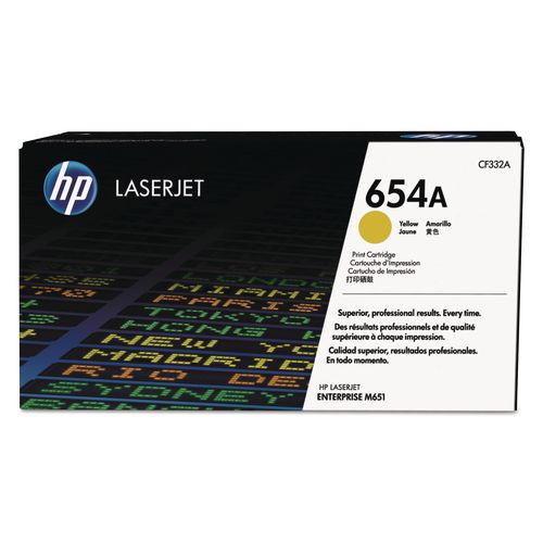 Image of HP CF332A HP 654a, (cf332a) Yellow Original Laserjet Toner Cartridge