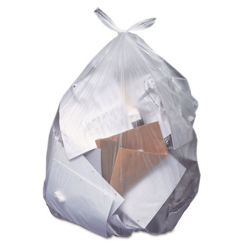 Image of Heritage H8647HC Linear Low-Density Can Liners, 55 Gal, 0.7 Mil, 43" X 47", Clear, 100/carton