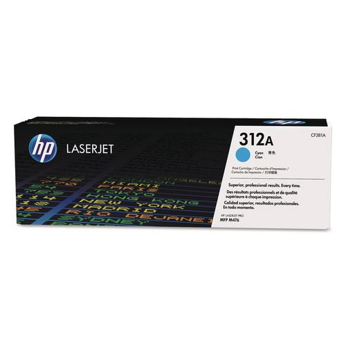 Image of HP CF381A HP 312a, (cf381a) Cyan Original Laserjet Toner Cartridge