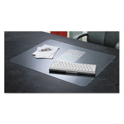 Image of Artistic® 60-6-0MS KrystalView Desk Pad with Antimicrobial Protection, Glossy Finish, 36" x 20", Clear