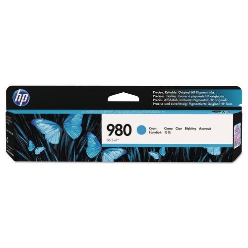 Image of HP D8J07A HP 980, (d8j07a) Cyan Original Ink Cartridge