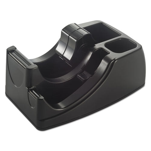 Image of Officemate OIC96690 Recycled 2-In-1 Heavy Duty Tape Dispenser, 1" And 3" Cores, Plastic, Black
